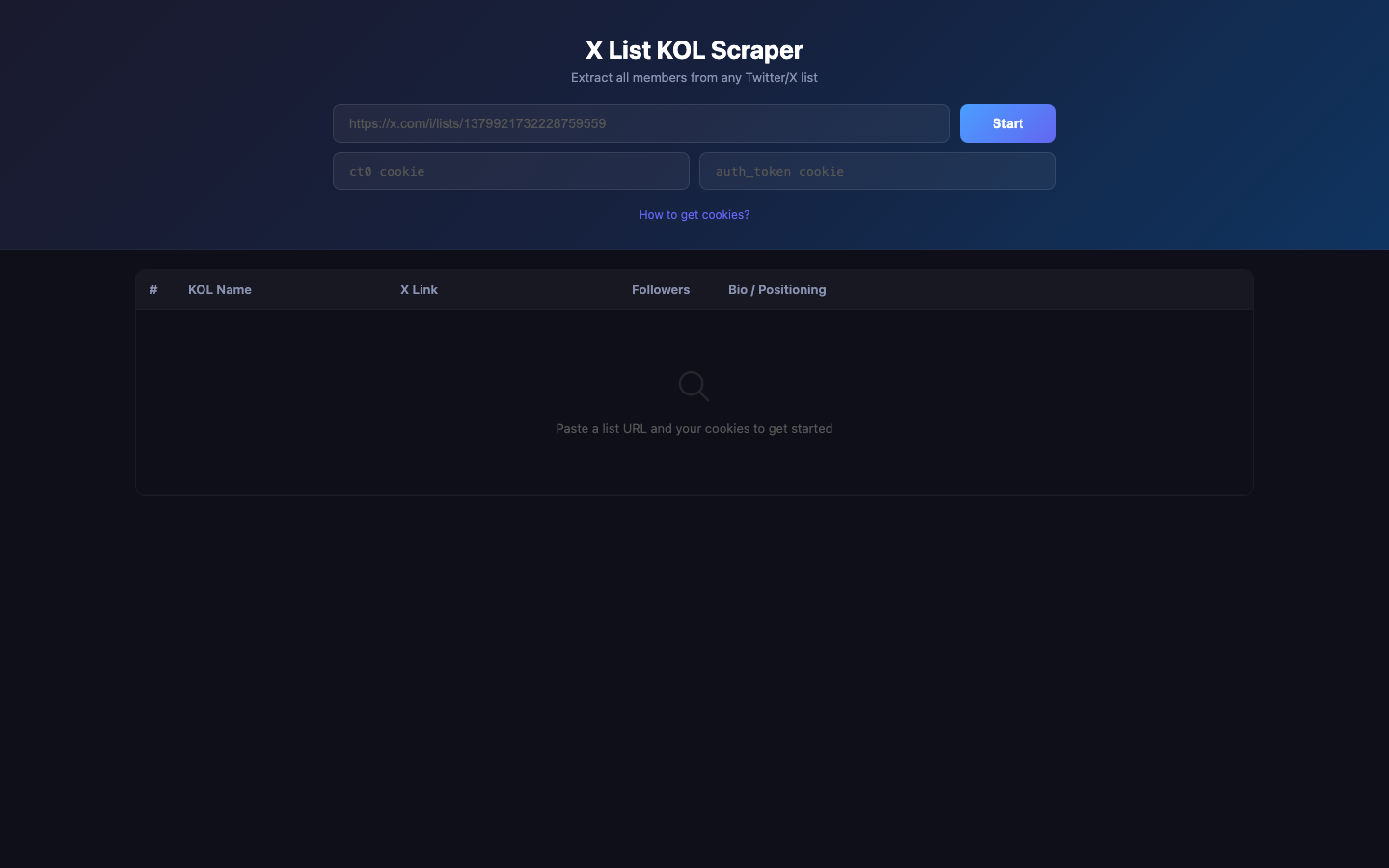 X List KOL Scraper 截图